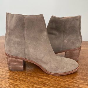 Madewell Pauline Back Zip Suede Boots